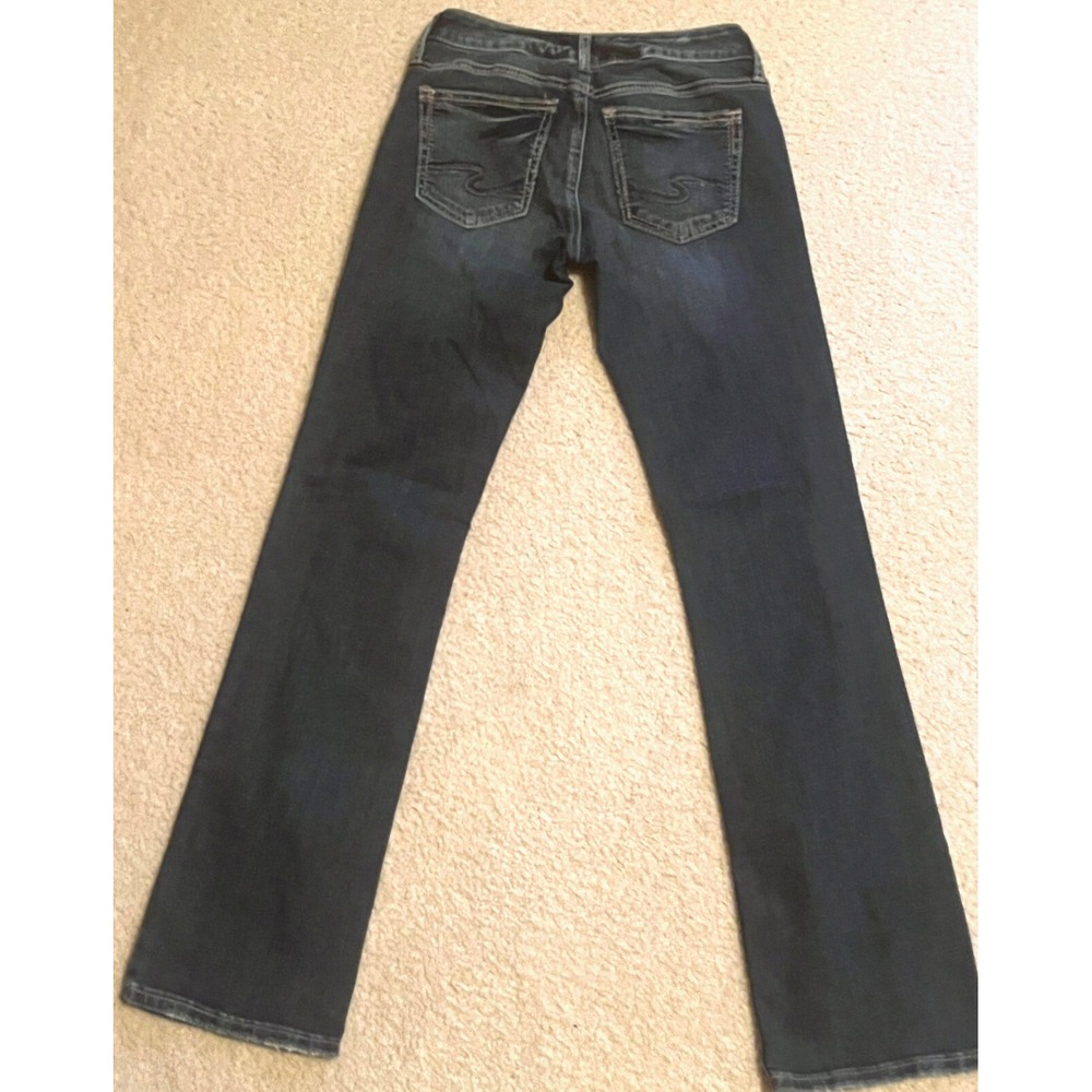 New Silver Jeans BRITT Slim Boot Cut Blue Stretch Denim Pants Women 27/33